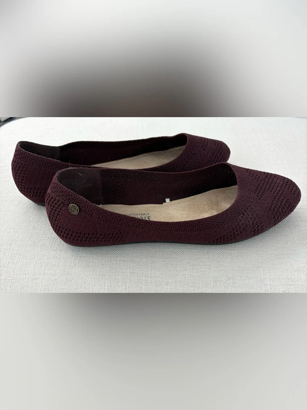 Harborside Nile Burgundy Flats. Size 8. Excellent condition.
